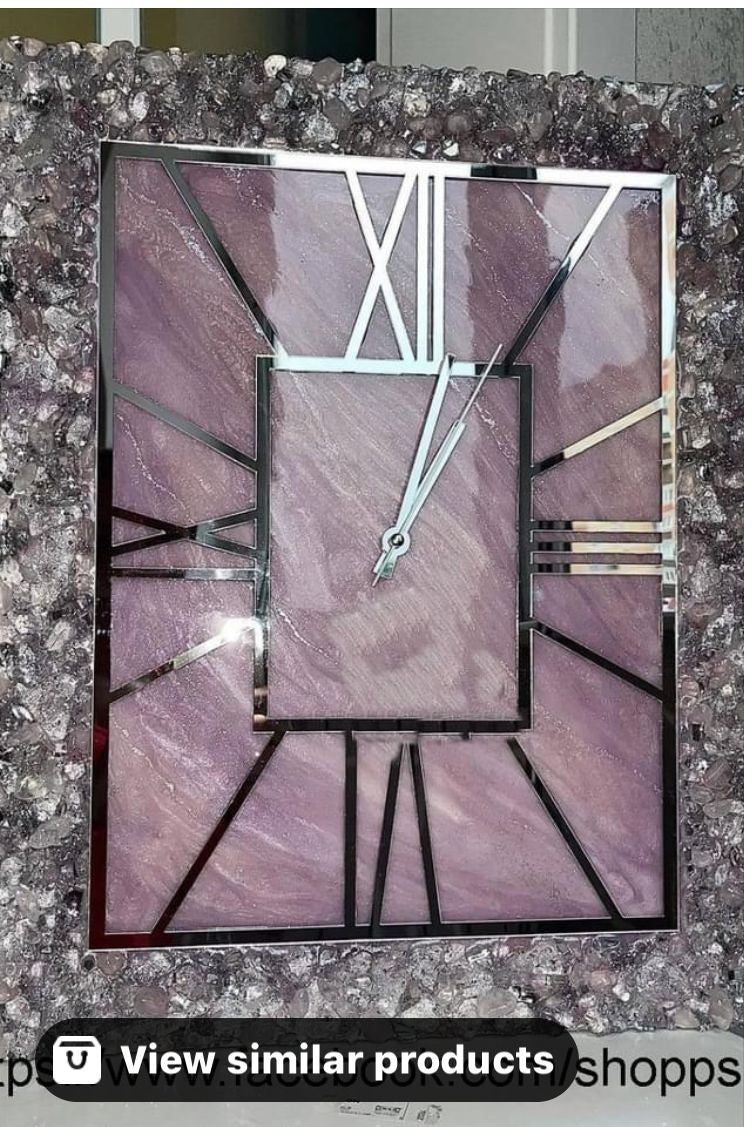 Marble design clock