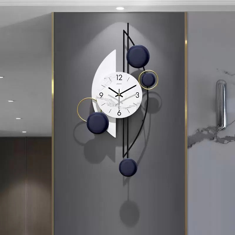 Modern White Blue Clock