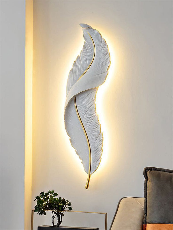Feather wall decor