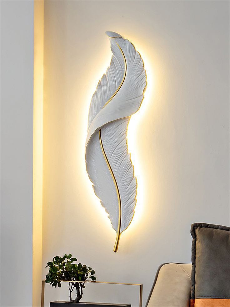 Feather wall decor