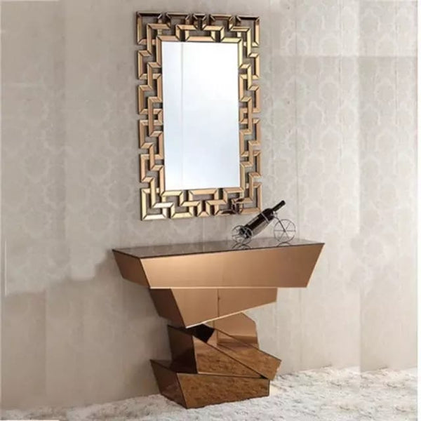 Glass console with Mirror