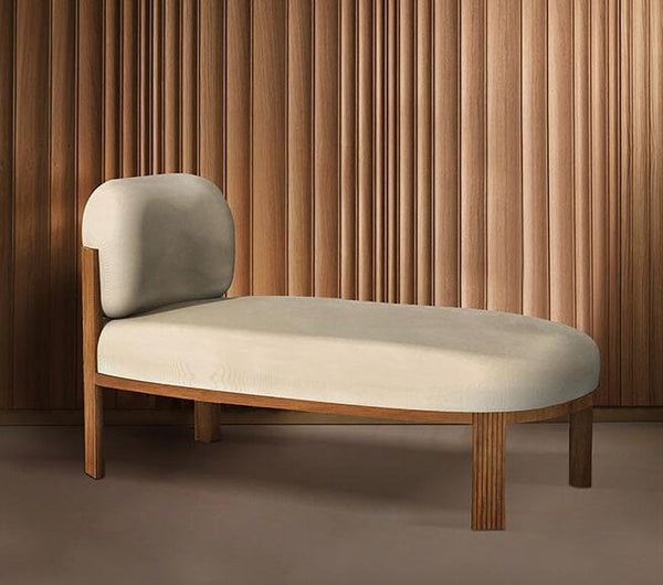Wood chaise lounge
