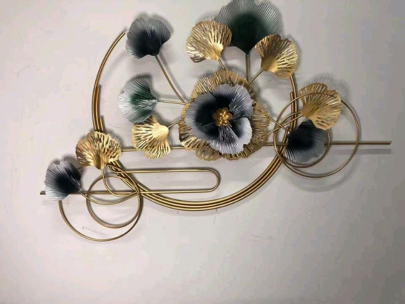 Black & Golden Leaf metal frame