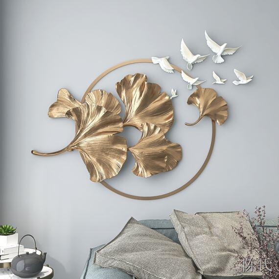 Birds and leaf wall decor