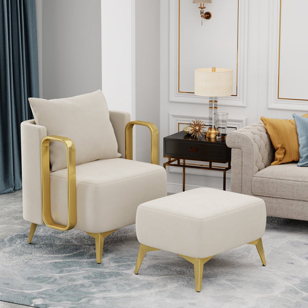 Accent chair ottoman combo