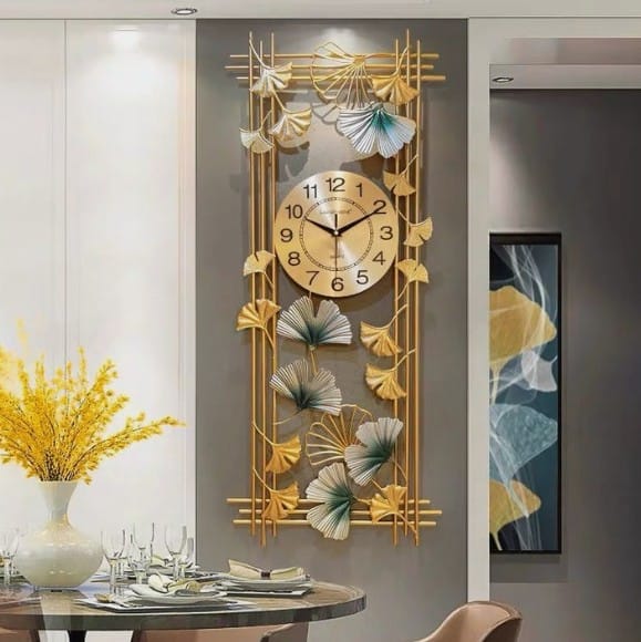 Metal wall Décor long clock
