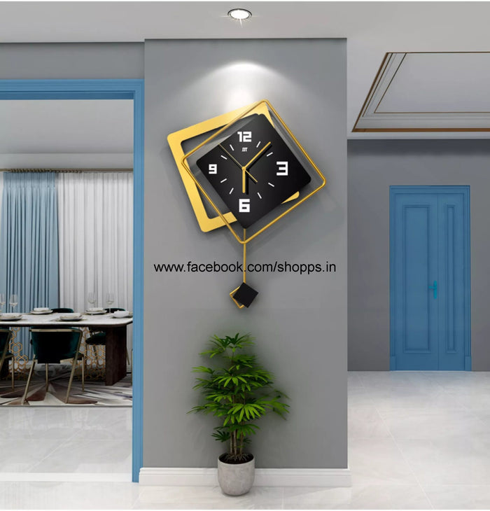Modern square Metal clock