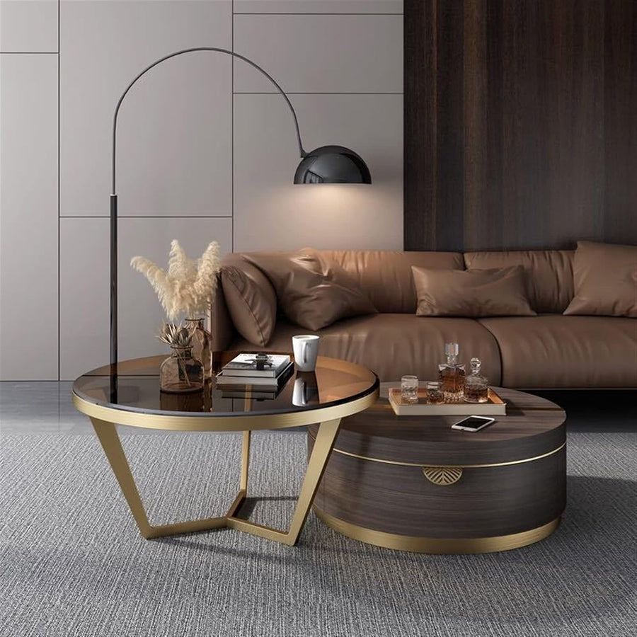 Round Brown table