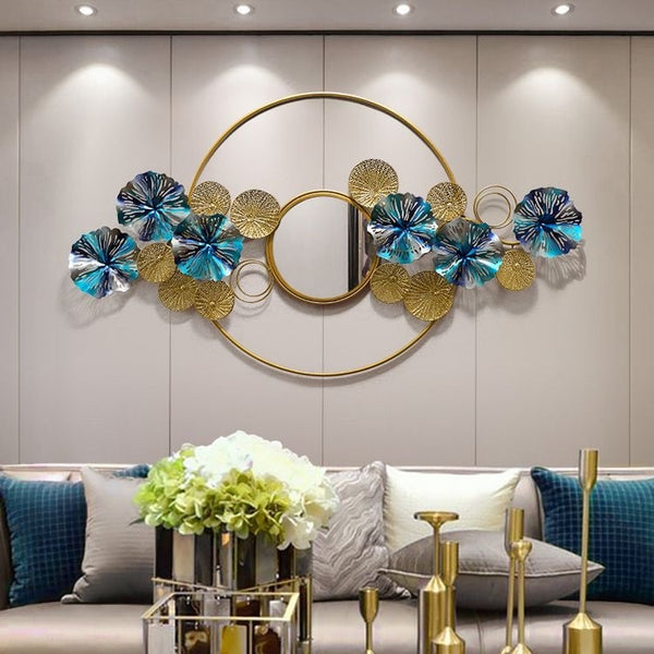 Metal flower decorative Mirror