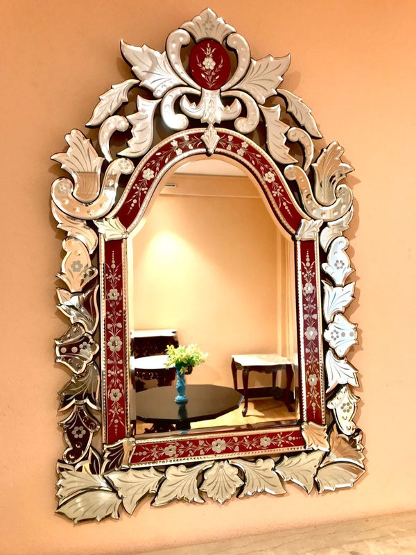 Venetian Ruby Empress Mirror