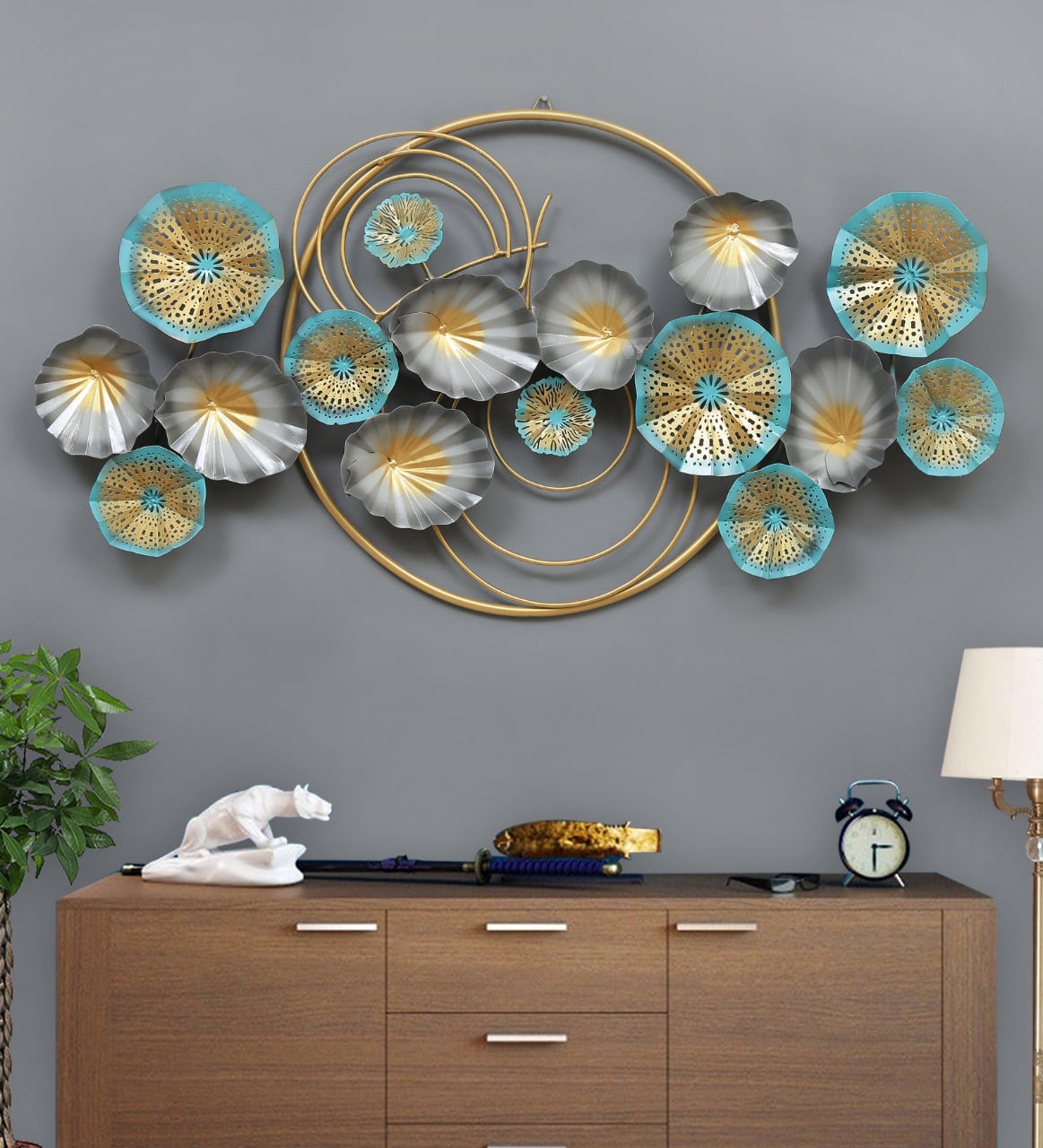 Green seashell Metal decor