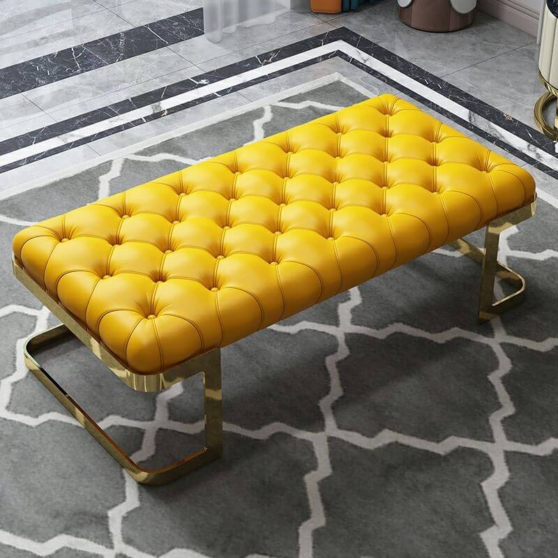 Tufted accent Bench