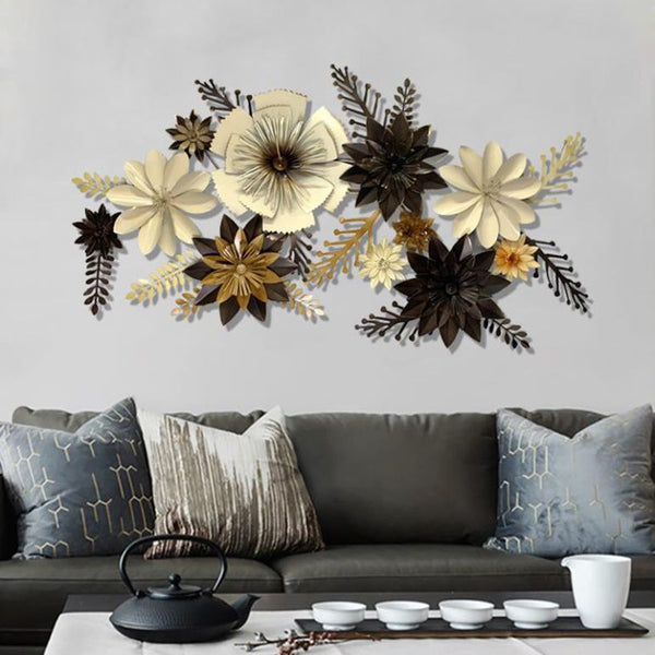 Metal flower wall decor