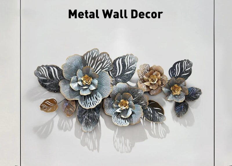 Grey rose wall decor