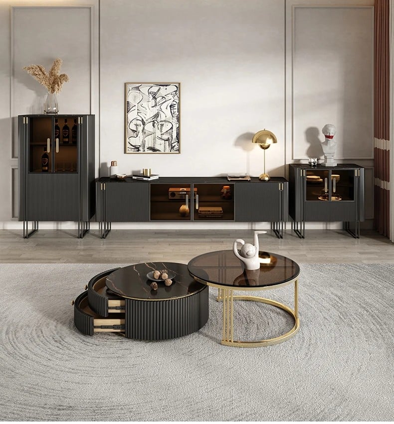 chocolate golden coffee Table