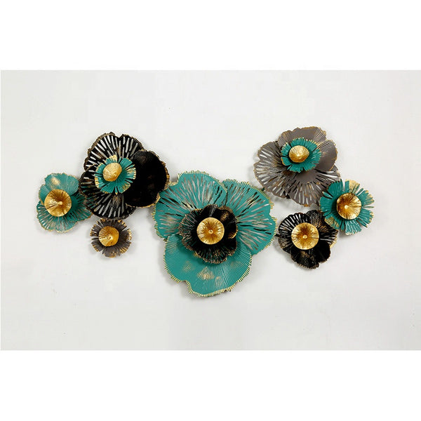 Metal Green rose decor