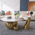 Nordic nesting tables with marble top