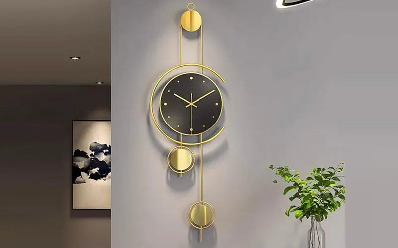 Bold metal clock
