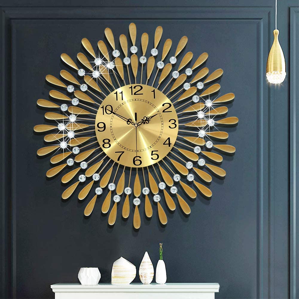 Sun Metallic decor clock