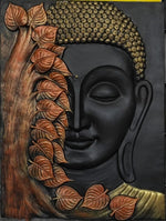Buddha leaf mural