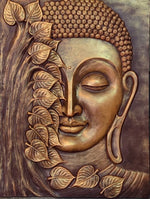 Buddha leaf mural