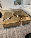 Cracked golden table