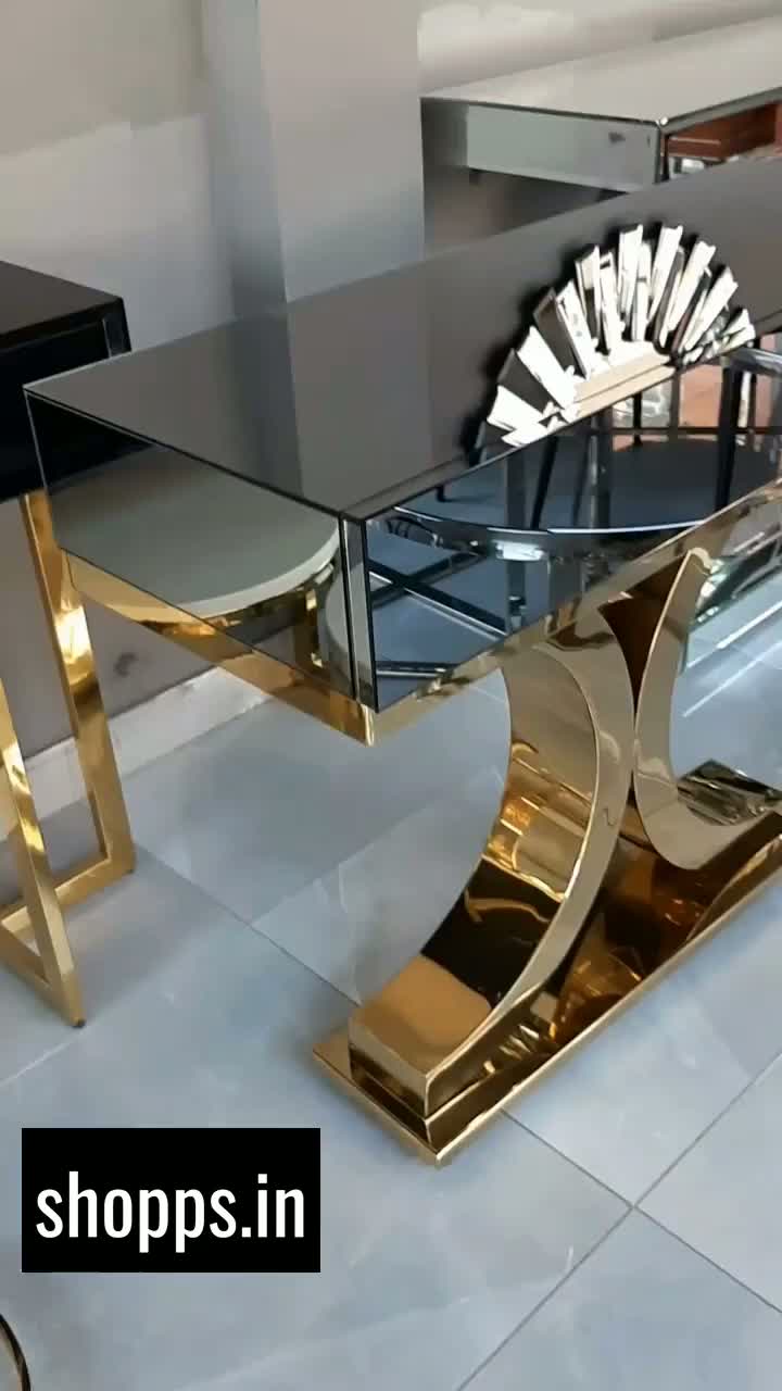 Glass top console table