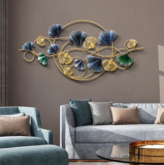 Gingko flowing Big metal decor