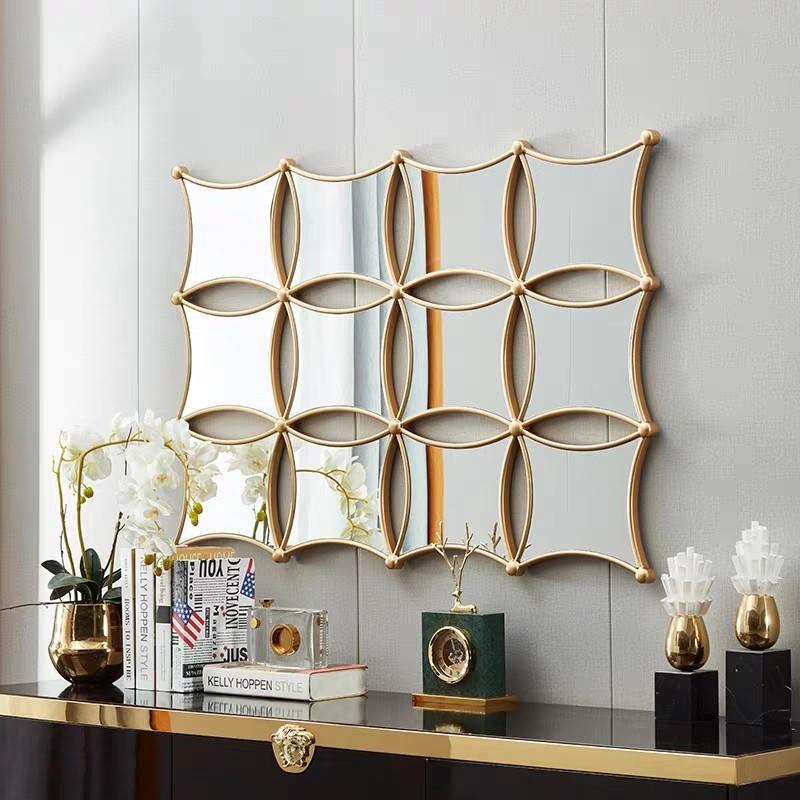 Golden tile Mirror