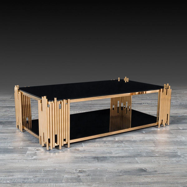 Metal glass top Center Table