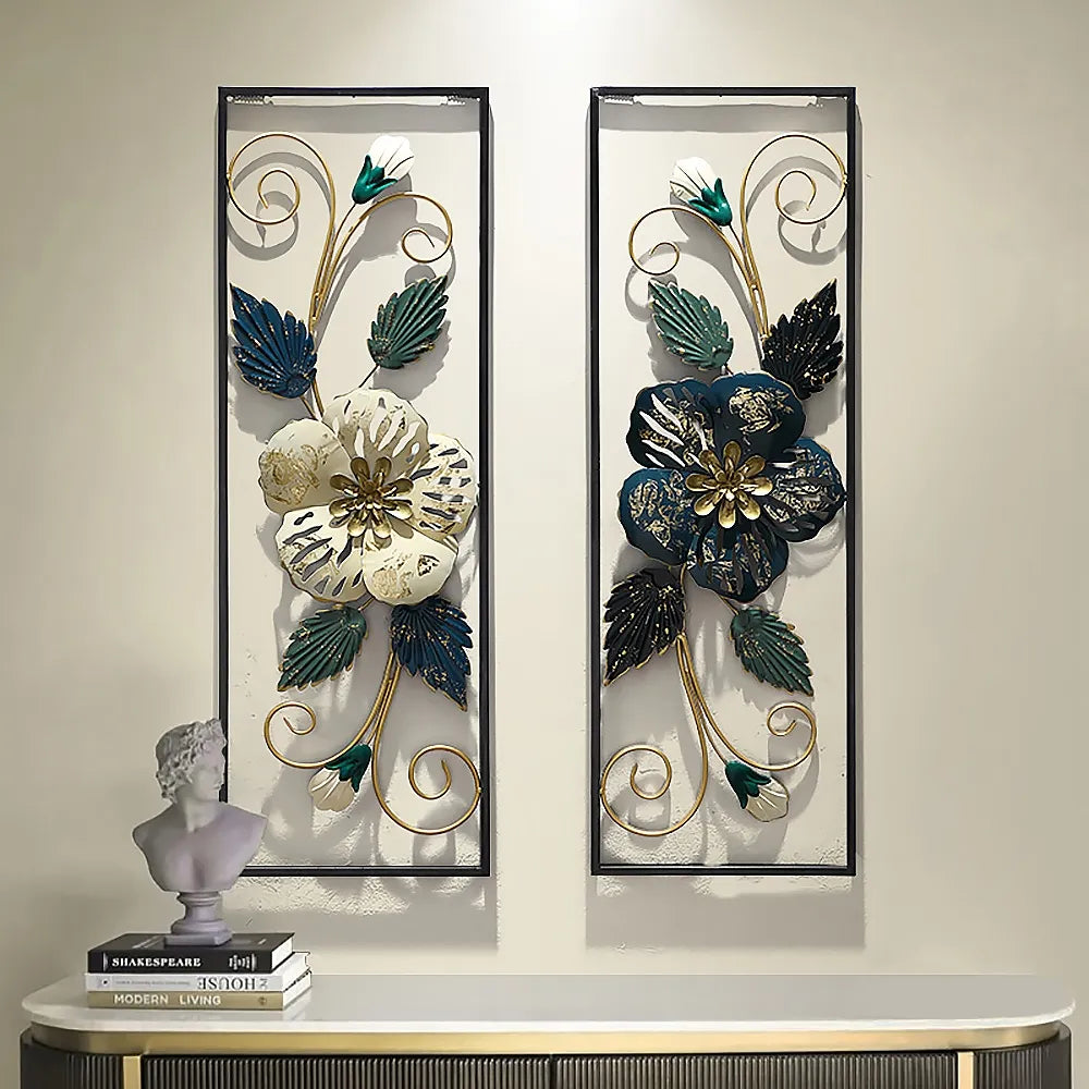 Twin flower decor frame