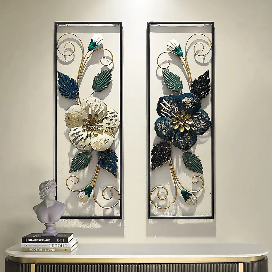 Twin flower decor frame